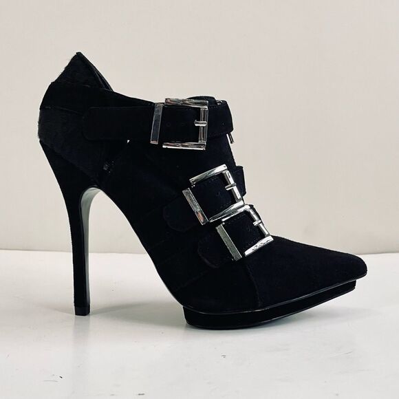 ALDO RISE x Preen Fanni Triple Buckle Front Zip Shootie Black Stiletto EU 38 - Picture 3 of 16